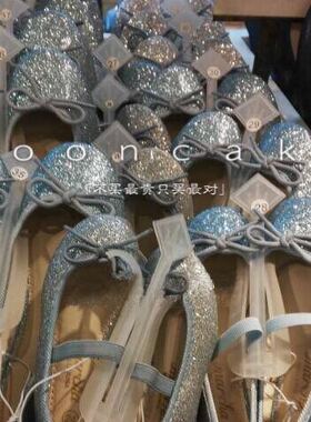 新品香港专柜正品marcha芭蕾舞鞋蝴蝶结平底鞋春季圆头女单鞋