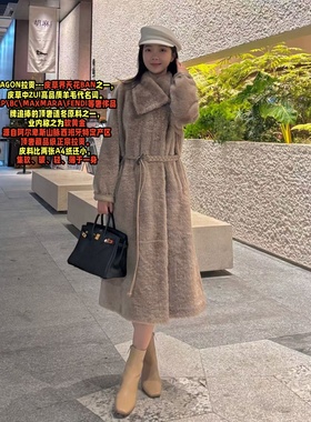 冰冰珍藏【顶奢藏品级】实力代表大翻领长款束腰时髦战衣进口拉贡