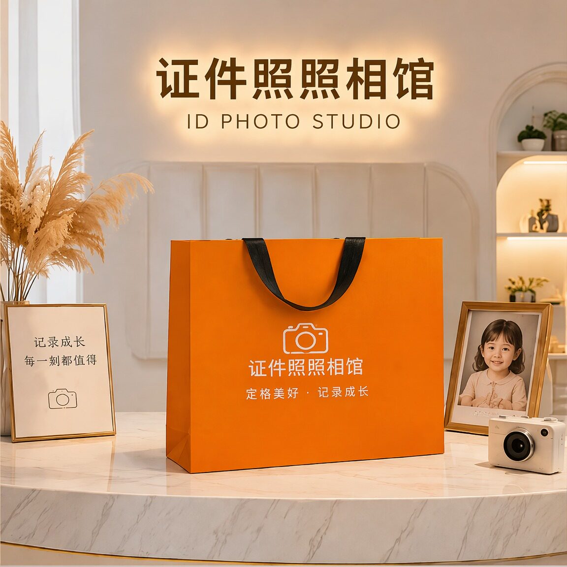 证件照照相馆伴手礼手提袋加厚时尚包装袋相册定制购物袋伴手礼袋