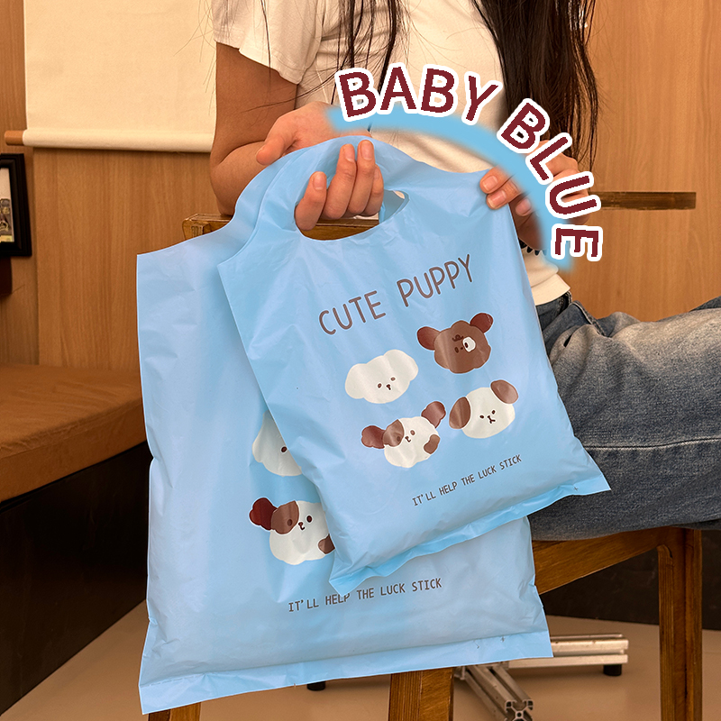 童装手提袋包装袋服装店购物袋塑料袋卡通礼品袋定制收纳袋子Y73