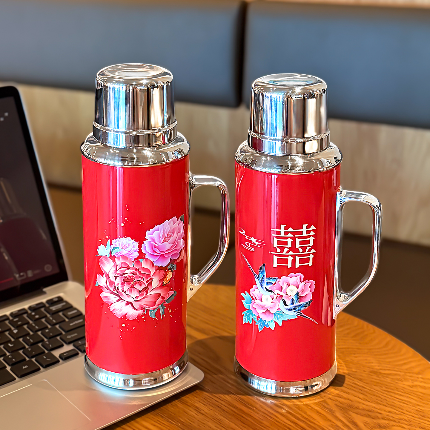 新婚礼物保温杯创意丑到爆复古钛杯高级实用杯子结婚一对情侣对杯