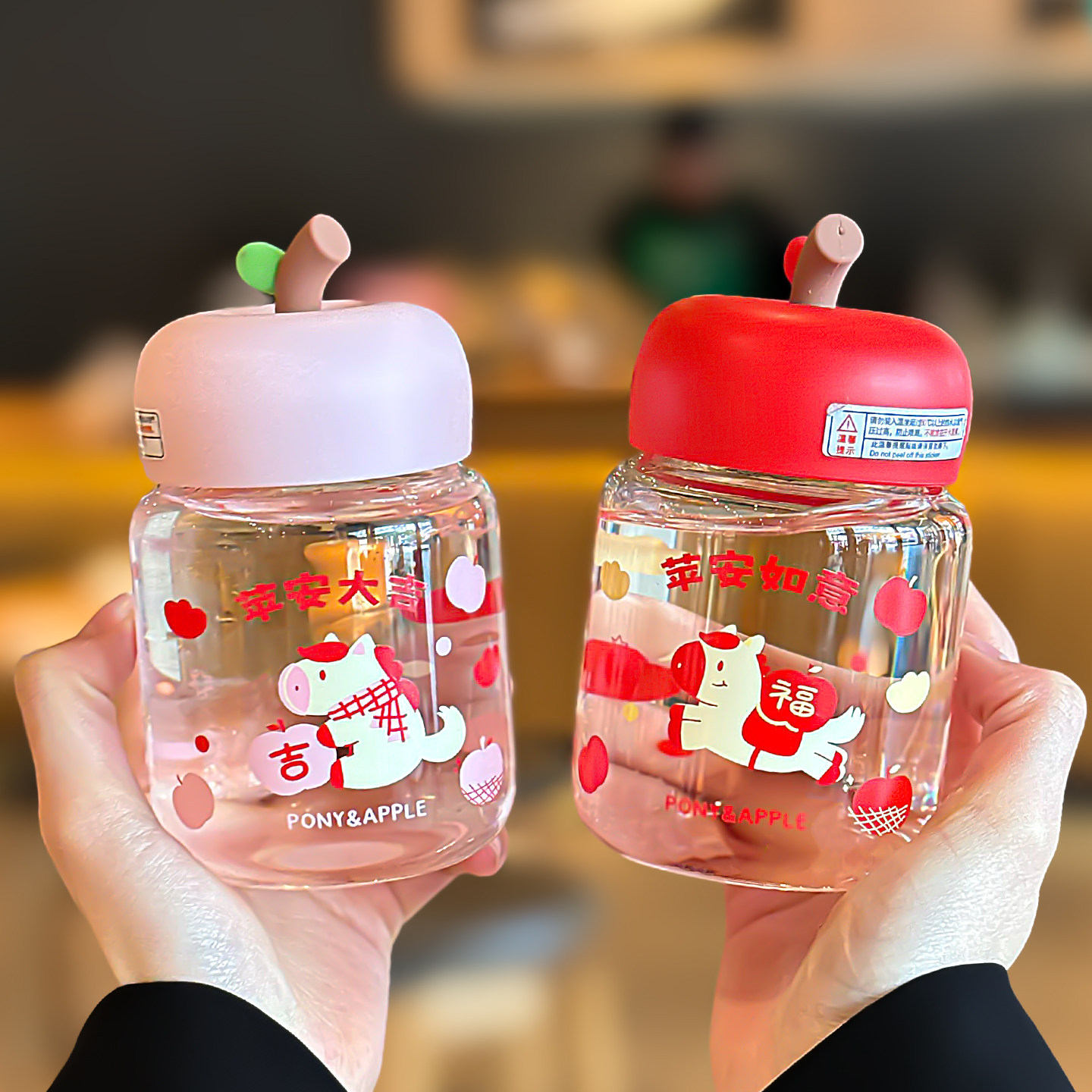 可爱玻璃杯耐高温耐热女生高颜值便携水杯夏天咖啡杯小巧便携杯子,餐饮具,玻璃杯,淘宝优惠券,粉丝福利购,淘宝优惠卷