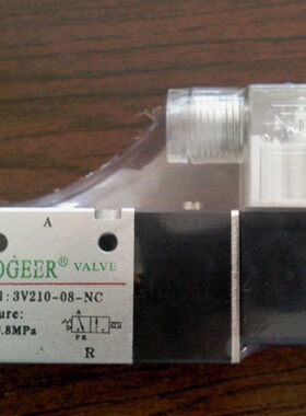 kaogeer电磁阀3V210-08-NC二位三通阀DC24V AC220V