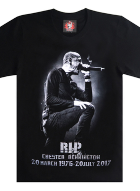 泰国进口摇滚乐队短袖T恤林肯公园Linkin Park乐队摇滚大码男T恤