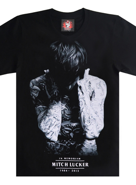 摇滚天堂纯棉男T恤短袖死核乐队suicide silence主唱mitch lucker