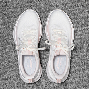 李宁跑鞋女款2026春季新轻风v3丨舒适减震厚底增高软底网面运动鞋