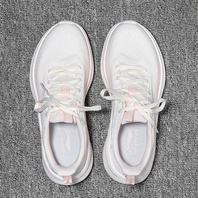 李宁跑鞋女款2026春季新轻风v3丨舒适减震厚底增高软底网面运动鞋