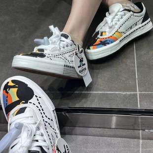 李宁女鞋板鞋2023夏季新款50/50休闲鞋童趣潮流运动板鞋AECT012