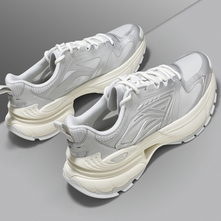 李宁羿星6运动鞋男子2026夏季新款潮流网面透气休闲厚底老爹鞋