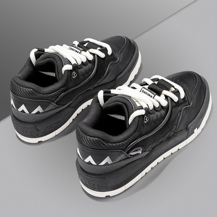 李宁2025冬季新款男子潮流001 BTC MEGA舒适软弹板鞋经典休闲鞋