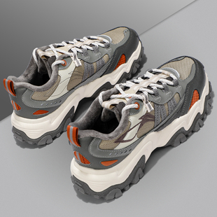 李宁系列2025冬新款男耐磨时尚加绒保暖减震回弹山行经典休闲鞋