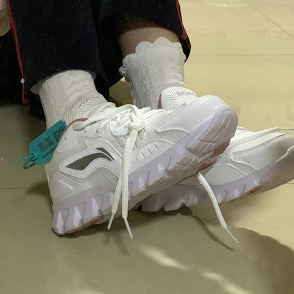 李宁跑步鞋女鞋2023夏季新款减震透气百搭小白鞋跑鞋学生运动鞋子