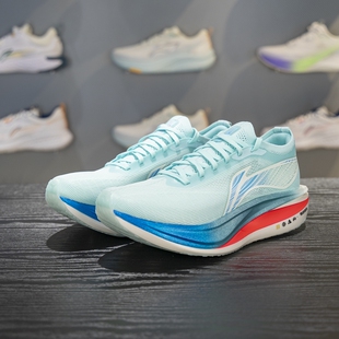 李宁飞电5E跑步鞋男2025秋季新款䨻丝轻量高回弹竞速比赛网面跑鞋