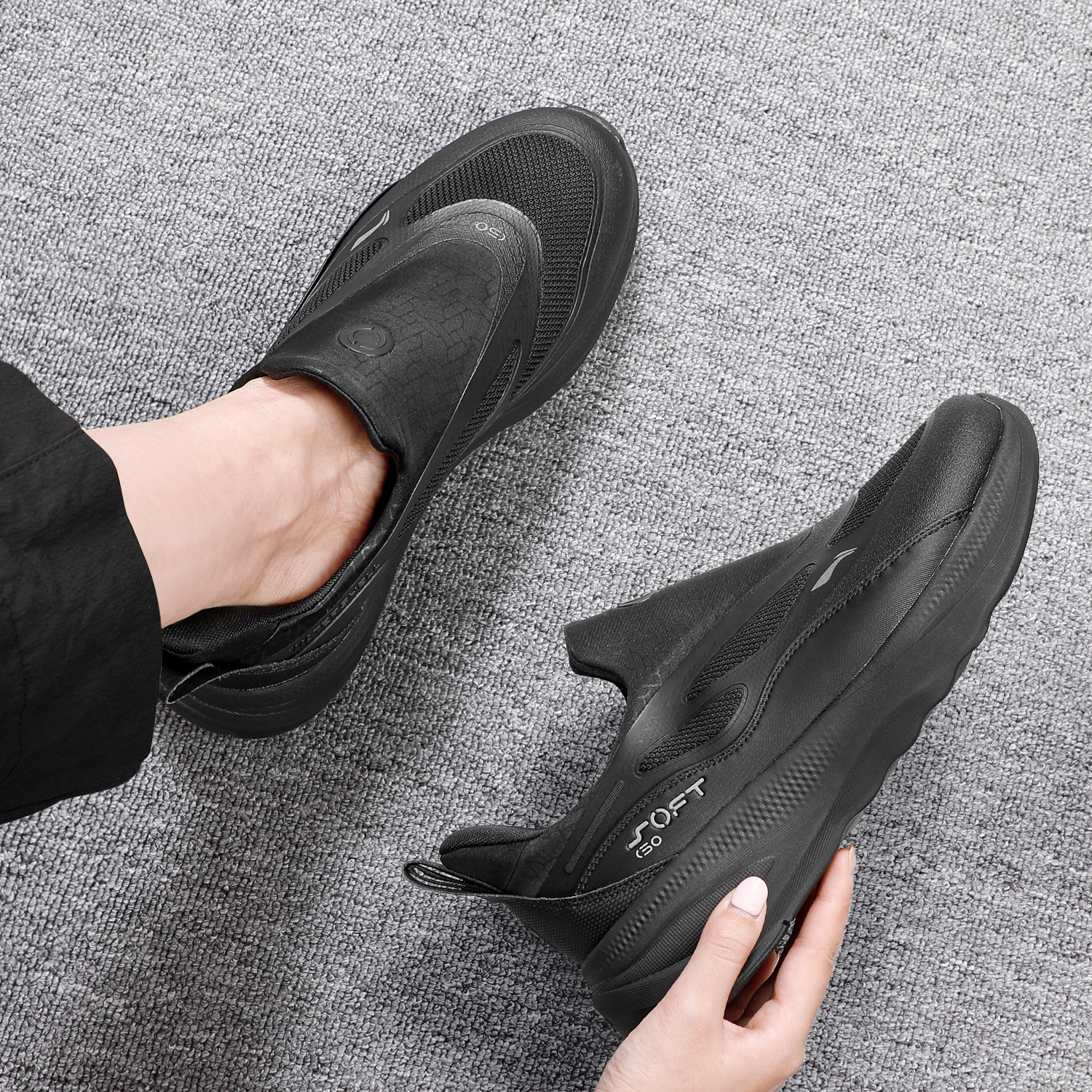 李宁2025冬季新款男时尚SOFT GO 2 WNTR防泼水柔软百搭潮流休闲鞋