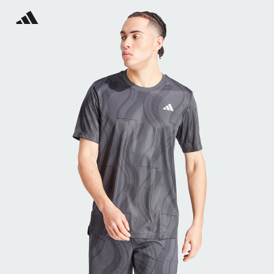 Adidas阿迪达斯网球服男子2024夏季新款运动短袖透气T恤男IP1882