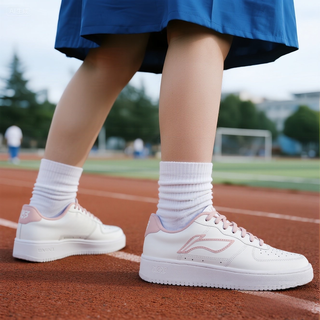 李宁专柜2025女子新款浮舟板鞋初中生百搭休闲小白鞋学生开学鞋子
