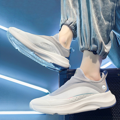 李宁SOFT GO一脚蹬休闲鞋2025秋季爸爸男子透气鞋薄底鞋时尚跑鞋