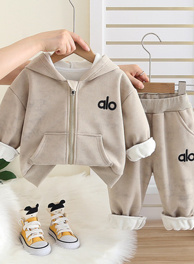 品牌三折特价撤柜男童女童婴幼儿休闲加厚保暖两件套秋冬YT255205