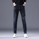 弹力休闲裤 简约时尚 男高端男士 高级感刺绣修身 四季 常规款 牛仔裤 子