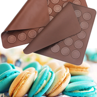 【马卡龙】泡芙硅胶垫模具 不粘耐高温 曲奇溶豆烤箱30烤垫烤盘48