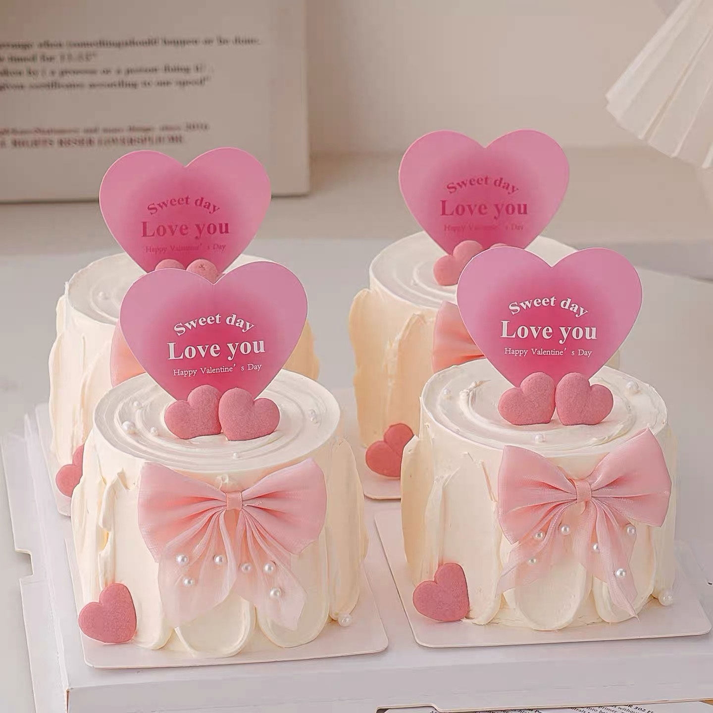 214情人节蛋糕装饰粉色爱心卡片插件珍珠蝴蝶结情侣表白烘焙装扮,节庆用品/礼品,节日装扮用品,淘宝优惠券,粉丝福利购,淘宝优惠卷