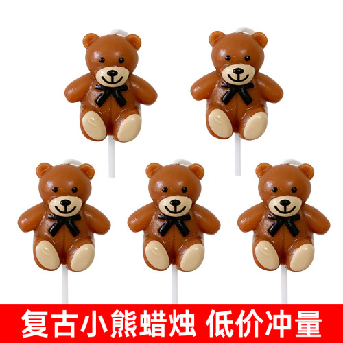 韩国可爱卡通小熊蜡烛