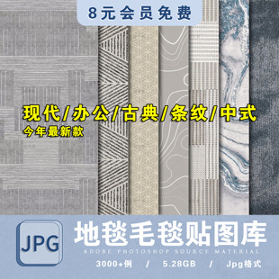 现代高清PS肌理图案客厅简约无缝地毯毛毯su贴图库3dmax室内贴图