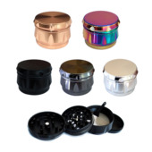 63mm4层鼓型磨烟器四层倒角金属碎烟器新款 磨烟盒herb grinder