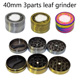 40mm3层叶子磨烟器leaf碎烟器烟草研磨器斗客卷烟器herb grinder