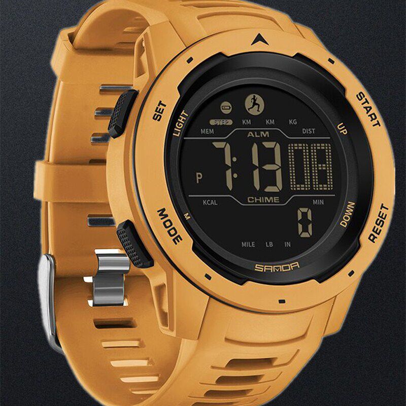 多功能电子手表运动计步器闹钟防水数字军训时钟学生夜光学生男表