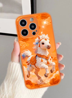 适用OPPOFINDX8S手机壳保护套中国风小马驹2026新款马年限定VIVOIQOONEO9华为mate70proplus荣耀magic7小米15