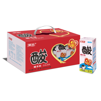 【9月新货】菊乐酸乐奶含乳饮料250ml*12盒童年味道礼盒装