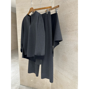 桑蚕丝羊毛双面色手工双面呢套装 LESIONCHAN 2025冬新款