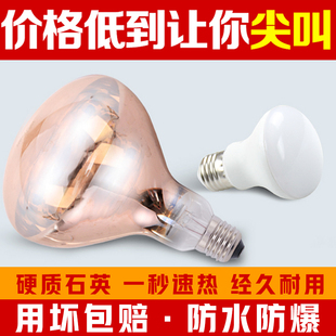 浴霸灯泡家用卫生间取暖灯275w中间照明LED防水防爆老式 通用灯暖