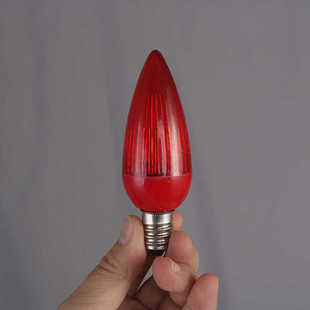 镭射LED蜡烛灯泡E12 E14小螺口尖头供财神关公观音菩萨