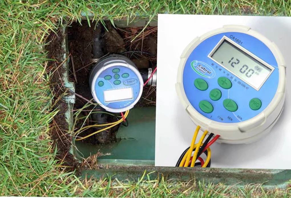 9V干电池供电灌溉无线电磁阀控制器绿地园林公园无电源可编程轮灌