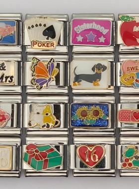 模块手链意大利手链不锈钢可拆装手链D款单颗