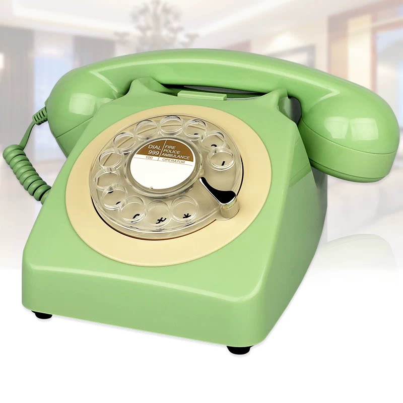 金顺迪美式经典仿古电话机欧式复古家用固话旋转 拨号盘固定座机