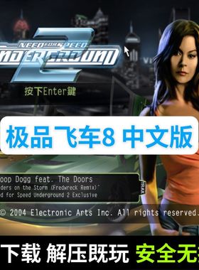 极品飞车8：地下狂飙中文版绿色版 PC赛车竞速单机游戏 送存档