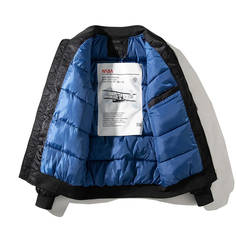 痞帅教练飞行员秋冬季加厚棒球服