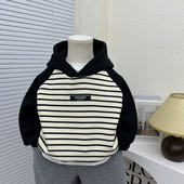 上衣 童宝套头衫 男童秋冬加绒卫衣儿童2024新款 连帽卫衣外套春秋款