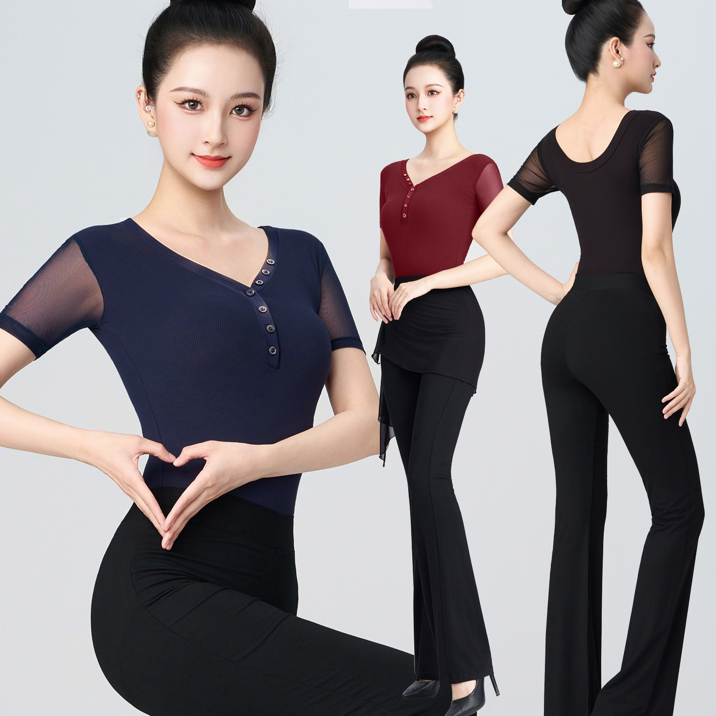 蹈训练功服罗纹弹力面料