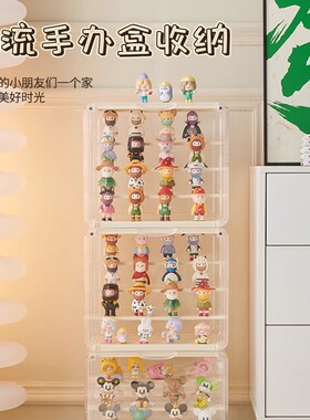 RMAX盲盒收纳展示架手办labubu收纳盒亚克力收纳盒泡泡玛特展示柜