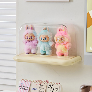 RMAX透明壁挂架拉布布收纳盒盲盒收纳展示架labubu手办公仔展示柜