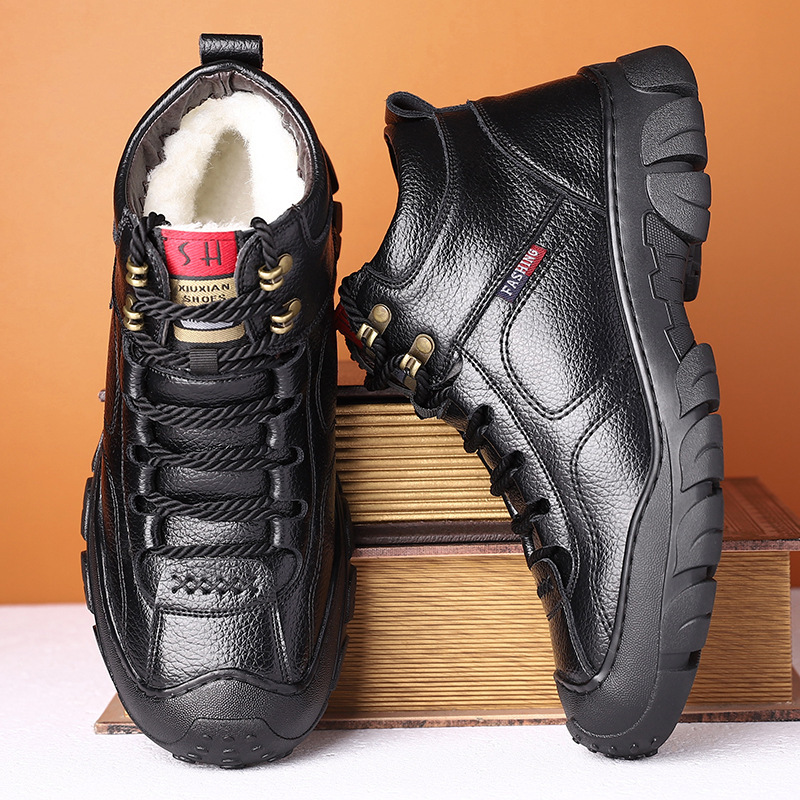 休闲棉靴2025冬季新款工装男鞋潮