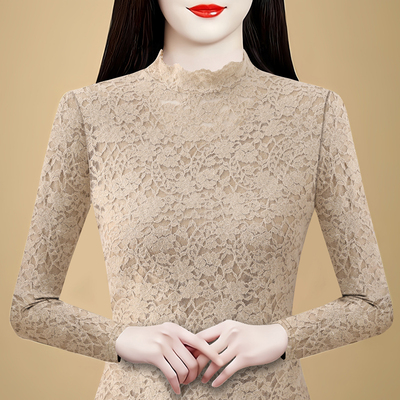 新蕾丝发热内搭超舒服打底衫大码
