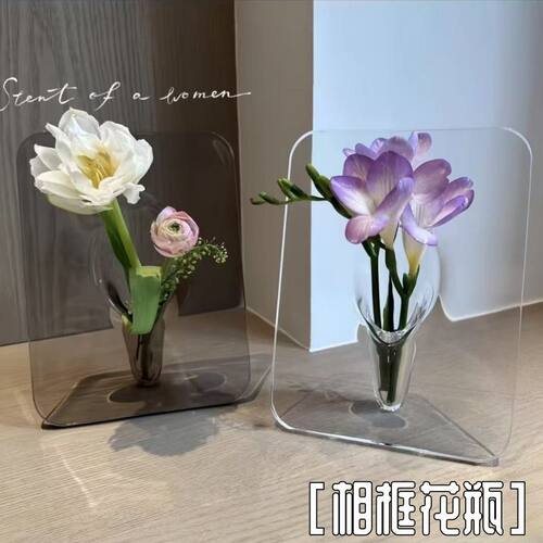 高颜值透明相框水培花瓶