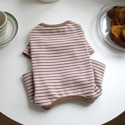 宠物狗狗衣服春秋款条纹包肚子四