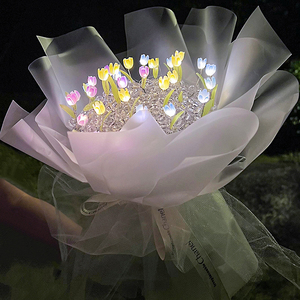 手工diy浪漫郁金香花束材料包