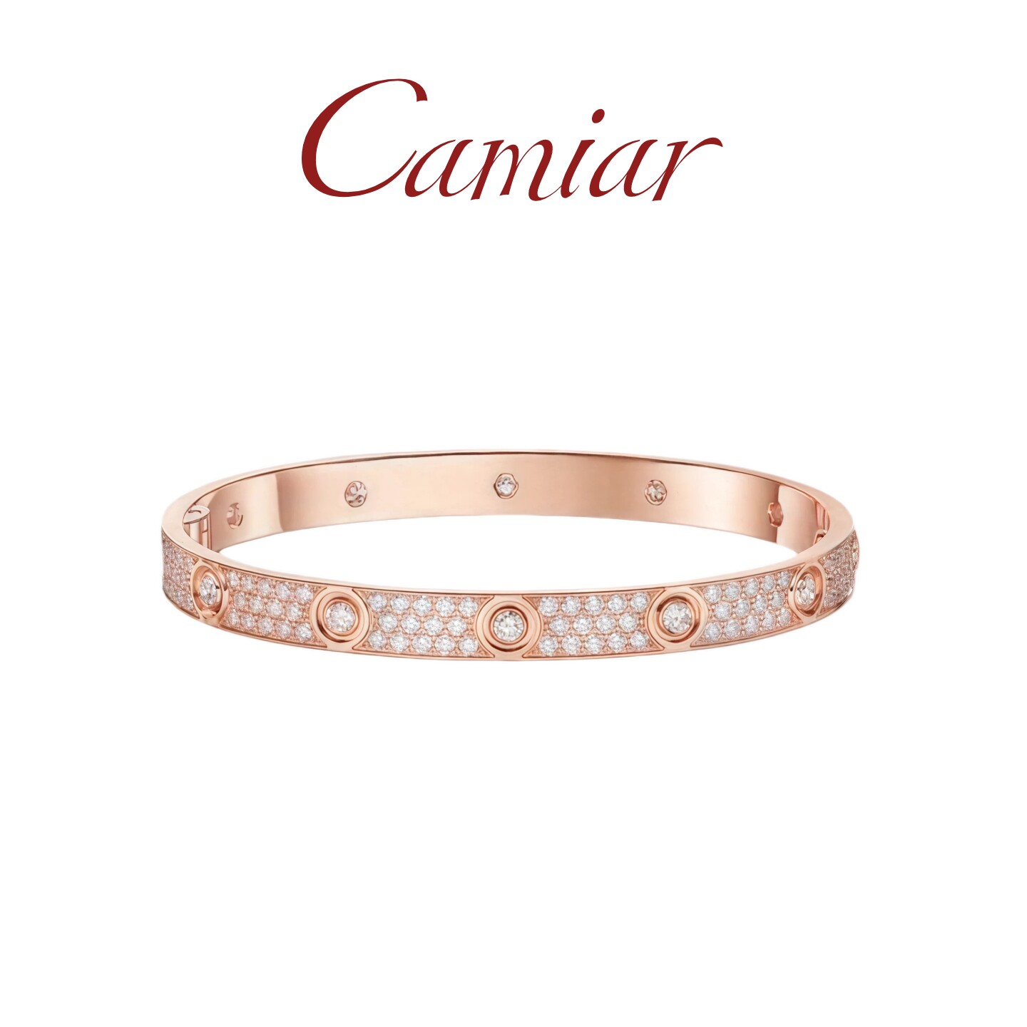 王嘉尔同款love满天星手镯18K玫瑰金经典宽窄手环高级感情侣礼物